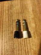 2x Adapter duży jack 6,3 mm (męski) - 3,5 mm (żeński) audio