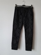 H&M nowe Czarne z spodnie ze wzorem Eur 38/M