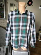 Jack & Jones koszula męska w kratkę L/XL zielona czarna biała bawełna