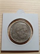 Moneta 5 marek (5 Reichsmark) z 1936 rok Paul von Hindenburg srebro 0/900
