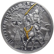 Husaria 4 antique gold srebrna moneta 1oz Ag 9999