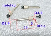 KOŁEK MONTAŻOWY LUTOWNICZY STYKOWY  SREBRZONY 2 SZT