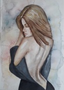obraz akt akwarela 42x59,4cm 