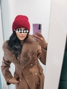 CZAPKA DAMSKA CZERWONA BEANIE ZIMOWA 