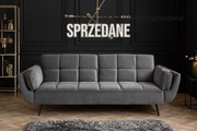 Sofa rozkładana  Boutique, 215cm, szary aksamit