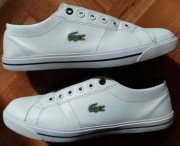 r. 37 LACOSTE SKÓRA trampki lekkie BIAŁE sneakersy
