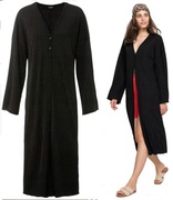 Nowy lekki czarny długi sweter, kardigan, narzutka 42