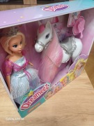 Lalka księżniczka z koniem i szczotką