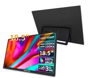 HGFRTEE 18,5-calowy przenośny monitor 100 Hz z podstawką 