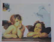 Malowanie po numerach 40 x 50 aniołki obraz na ramie