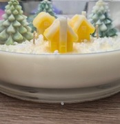 Świeca sojowa świąteczna, ręcznie robiona