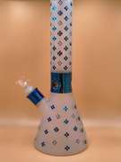 Bongo lodowe fajka wodna zwężenie na lód grube piaskowane szkło 7mm 16 cali