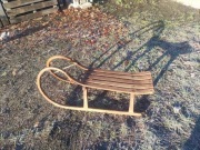 Sanki Rogate Antyk jesionowe zabytkowe z lat 30 tamtego wieku