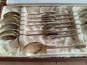 NOWE POLSKIE SZTUĆCE DO CIASTA I DESERÓW SREBRO PRÓBA 925 