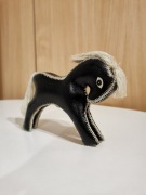 Stara zabawka figurka vintage skórzany konik skandynawski design