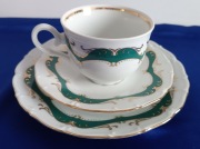 CZECHOSŁOWACKA PORCELANA MZ PIĘKNE TRIO ŚNIADANIOWE