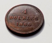4 doubles 1868r. Guernesey 