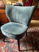 fotel zielony art deco aksamit mało używany