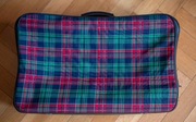Walizka w szkocką kratę PRL Vintage Retro '70-'80 oldschool Neseser
