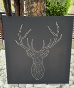 Ikea obraz haftowany srebrny jeleń