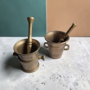 Moździerze mosiądz 2 sztuki