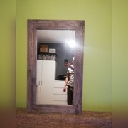 Lustro, szare, drewno... 