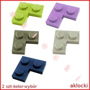 LEGO 2420 PŁYTKA 2x2 narożna limonka c. niebieski śred. lawendowy j c szary
