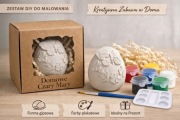 Zestaw DIY do malowania jajka gipsowego | Dekoracja Wielkanocna
