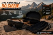 Stylowe okulary przeciwsłoneczne unisex TAC + etui i akcesoria w zestawie
