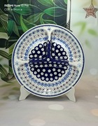 Talerz ceramiczny  Bolesławiec dzielony duży 27cm ceramika Bolesławiec