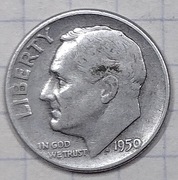 0691 USA 10 centów DIME 1950 D  srebro rzadsza