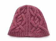 Czapka zimowa Monnari bordowa  gruba dzianina  ciepła splot warkoczowy