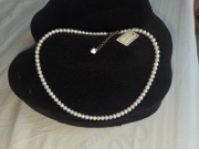 naszyjnik z naturalnych pereł 4 mm