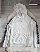 Bluza z kapturem Nike Swoosh Center Swoosh Biała Rozmiar XS , S