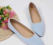 Buty płaskie damskie -kolor niebo