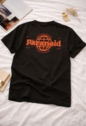Czarny T-shirt Paranoid | nadruk na plecach | streetwear | unisex