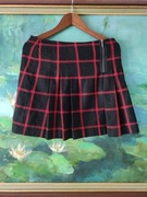 Marks & Spencer spódnica szkocka krata rozkloszowana plisowana wełniana