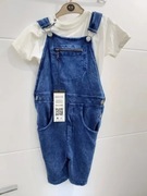 NOWE dekatyzowane ogrodniczki z T-shirtem 104 cm