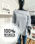 Koszula damska w paski , mankiety ,Next, Wiskoza, oryginalny dekolt 
