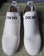 DKNY tenisówki buty damskie białe logo sneakersy 38,5 5,5 sportowe skarpeta