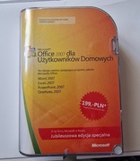 Microsoft Office 2007 Dom Home Student 3 PC BOX PL