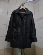 kurtka  Canda XL męska skórzana płaszcz kolor czarny fason przedłużony typu