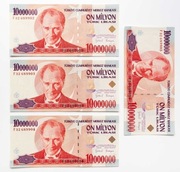 Banknot 10 mln lira Turcja 1999 P.214 aUNC
