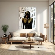 Obraz akrylowy na płótnie z farbą metaliczną 130 x 100