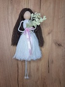 Lalka makramowa "Kwiaty najlepszy prezent"