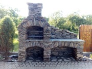 Wędzarnia grill z kamienia ,łupek,piaskowiec