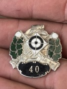 medal przypinka broszka strzelecka emalia strzelby