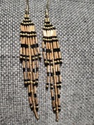 Kolczyki z koralików bugle i Toho 