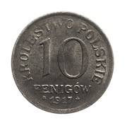 Królestwo Polskie, 10 fenigów 1917. St. 1