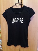 Czarny t-shirt Sinsay inspire 38 M